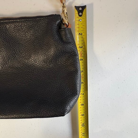 Valentina Supple Slouchy Leather Bag Black Brown Crossbody Made in Italy - Picture 14 of 16